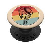 Retro Podcast Microphone Vintage Audio Creator PopSockets Adhesive PopGrip