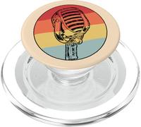 Retro Podcast Microphone Vintage Audio Creator PopSockets PopGrip for MagSafe