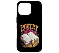 Retro Poetry Distressed Typography Design Case for iPhone 16 Pro