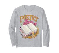 Retro Poetry Distressed Typography Design Long Sleeve T-Shirt