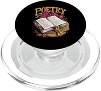 Retro Poetry Distressed Typography Design PopSockets PopGrip for MagSafe
