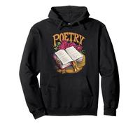 Retro Poetry Distressed Typography Design Pullover Hoodie