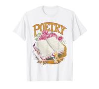 Retro Poetry Distressed Typography Design T-Shirt