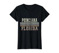 Retro Poinciana Florida Value Graphic T-Shirt, Women, Black, S