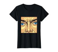 Retro Pop Art Comic Face Blue Eyes Red Dot Graphic Value Graphic T-Shirt
