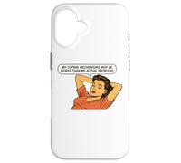 Retro Pop Art Sarcasm, Funny Adulting Quote, Coping Humor Case for iPhone 16