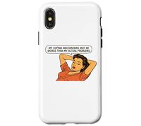 Retro Pop Art Sarcasm, Funny Adulting Quote, Coping Humor Case for iPhone X/XS