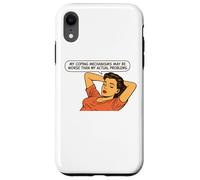 Retro Pop Art Sarcasm, Funny Adulting Quote, Coping Humor Case for iPhone XR