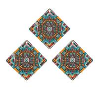 Retro Pop Art Style Car Air Freshener, 3 Pcs Rhombus Hanging Air Freshener Cards, Long Lasting Fragrance Scented Cards for Car, Home, Office White-style