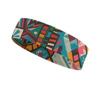 Retro Pop Art Style Headbands for Women & Men Sports Headband, Fits All Head Sizes, Ultra Absorbent & Non-Slip Sweatband for Running, Yoga, Gym