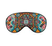 Retro Pop Art Style Sleep Mask with Adjustable Strap, Breathable Sleep Masks for Women Men, Soft Eye Mask for Side Sleepers, Travel, Office Nap, Airplane & Blocking Light