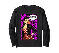 Retro Pop Art Vintage Style Woman with Bubble Gum Whatever. Long Sleeve T-Shirt