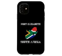 Retro Port Elizabeth South Africa Distressed Africa Flag Case for iPhone 11