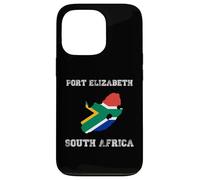 Retro Port Elizabeth South Africa Distressed Africa Flag Case for iPhone 13 Pro