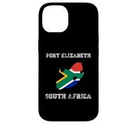 Retro Port Elizabeth South Africa Distressed Africa Flag Case for iPhone 14