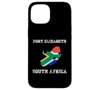 Retro Port Elizabeth South Africa Distressed Africa Flag Case for iPhone 15