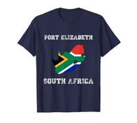 Retro Port Elizabeth South Africa Distressed Africa Flag T-Shirt