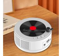 Retro Portable FM Radio CD Player, Mini Vinyl Record Player With Built-in Speaker, Retro -Bluetooth Speaker, Support AUX/USB/TF