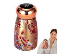 Retro Portable Thermal Mug - Compact Heat Retention Mug, Chinese Style Insulated Beverage Container, Lightweight Spill Proof Travel Tumbler, Stylish Design | for Tea, Coffee, Milk, ,