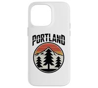 Retro Portland Sunset Mountain Design Vintage Oregon Forest Case for iPhone 14 Pro Max