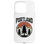 Retro Portland Sunset Mountain Design Vintage Oregon Forest Case for iPhone 15 Pro Max