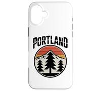 Retro Portland Sunset Mountain Design Vintage Oregon Forest Case for iPhone 16 Plus