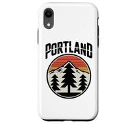 Retro Portland Sunset Mountain Design Vintage Oregon Forest Case for iPhone XR
