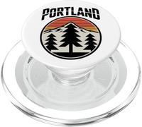 Retro Portland Sunset Mountain Design Vintage Oregon Forest PopSockets PopGrip for MagSafe