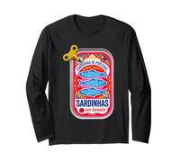 Retro Portuguese Sardine Can Wind Up Fish Long Sleeve T-Shirt