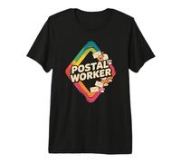 Retro Postal Worker Delivering Mail on the Daily Route Premium T-Shirt