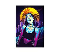 Retro Poster Dua Lipa Singer Canvas Poster Bedroom Decor Sports Landscape Office Room Decor Gift,Canvas Poster Wall Art Decor Print Picture Paintings for Living Room Bedroom Decoration Unframe-style 0