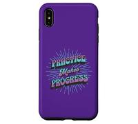 Retro Practice Makes Progress Improvement Over Perfection Case for iPhone XS Max