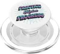 Retro Practice Makes Progress Improvement Over Perfection PopSockets PopGrip for MagSafe