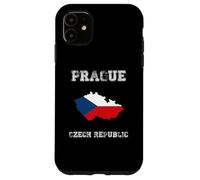 Retro Prague Czech Republic Distressed Czech Republic Flag Case for iPhone 11