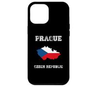 Retro Prague Czech Republic Distressed Czech Republic Flag Case for iPhone 12 Pro Max