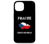 Retro Prague Czech Republic Distressed Czech Republic Flag Case for iPhone 13