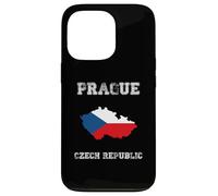 Retro Prague Czech Republic Distressed Czech Republic Flag Case for iPhone 13 Pro
