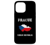 Retro Prague Czech Republic Distressed Czech Republic Flag Case for iPhone 13 Pro Max