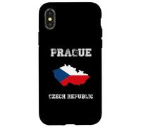 Retro Prague Czech Republic Distressed Czech Republic Flag Case for iPhone X/XS