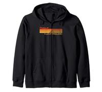 Retro Prague Czech Republic Zip Hoodie