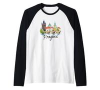 Retro Prague Sketch/Prague Raglan Baseball Tee
