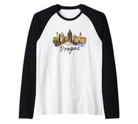 Retro Prague Sketch/Prague Raglan Baseball Tee
