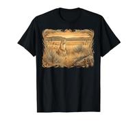 Retro Prairie Dog Hunting Value Graphic T-Shirt, Men, Black, L
