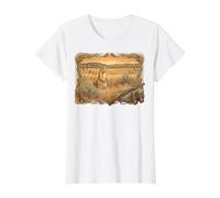Retro Prairie Dog Hunting Value Graphic T-Shirt, Women, White, M