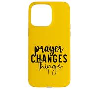 Retro Prayer Changes Things - Inspirational Christian Faith Case for iPhone 15 Pro Max