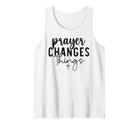 Retro Prayer Changes Things - Inspirational Christian Faith Tank Top