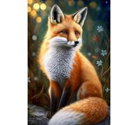 Retro Pretty Fox Artistic Jigsaw Puzzle - Best Brain Exercises for Adults Puzzles - Vibrant Colors, Cultural Art, Premium Quality - Modern Home Decor Funny Gifts_1000pcs