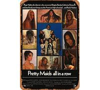 Retro Pretty Maids All in a Row (#1 of 2) Metal Sign Vintage Look Kitchen Signs Wall Decor 1971 Movie Poster Bar Decorations Funny Tin Art Plaques 8x12 Inch