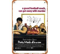 Retro Pretty Maids All in a Row (#2 of 2) Metal Sign Vintage Look Kitchen Signs Wall Decor 1971 Movie Poster Bar Decorations Funny Tin Art Plaques 8x12 Inch