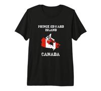 Retro Prince Edward Island Canada Distressed Canada Flag Premium T-Shirt